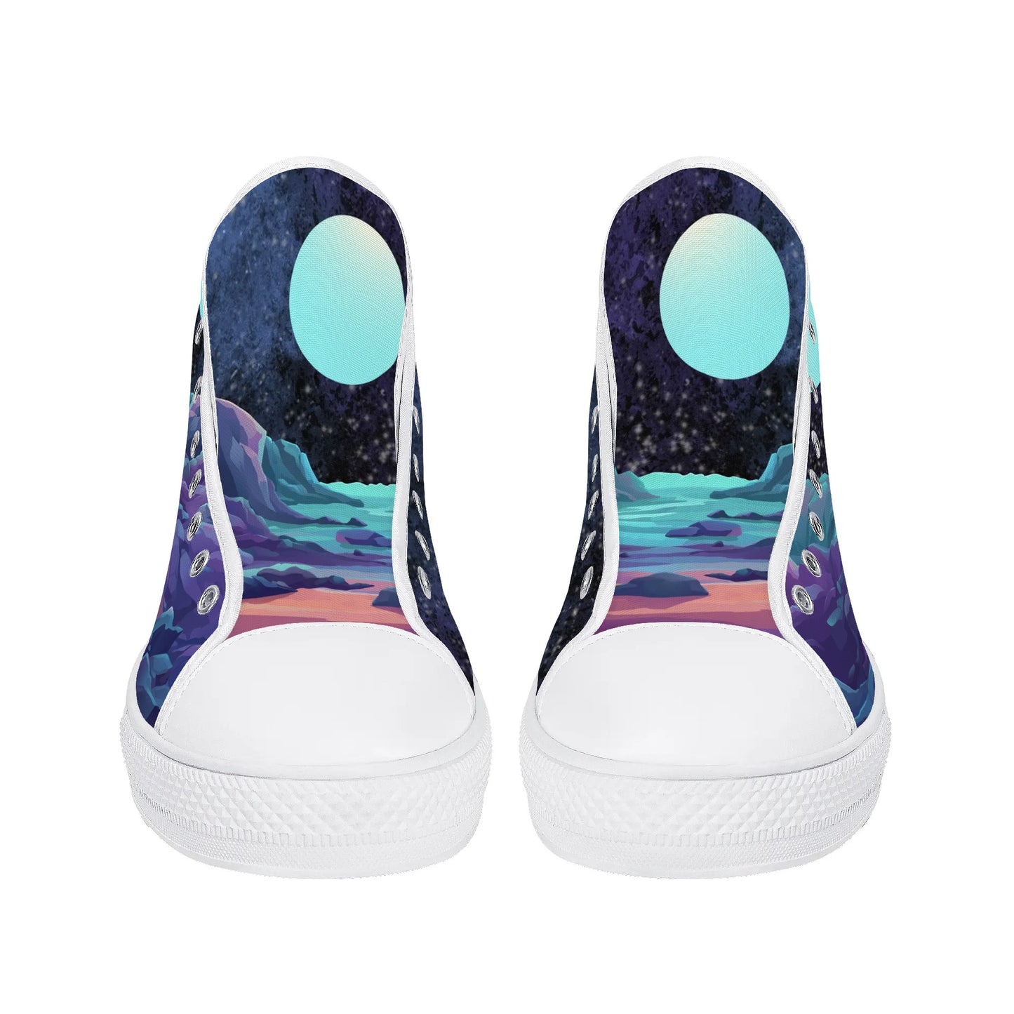 Mens High Top Canvas Shoes - Customized Tongue