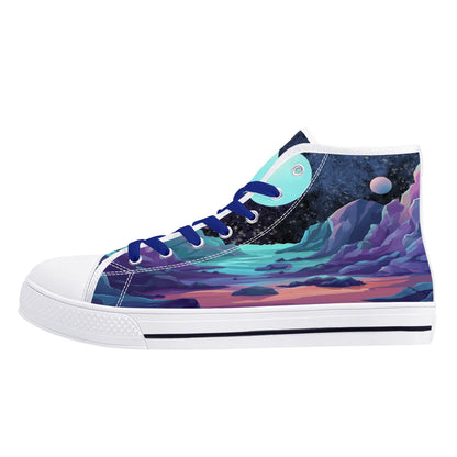 Mens High Top Canvas Shoes - Customized Tongue