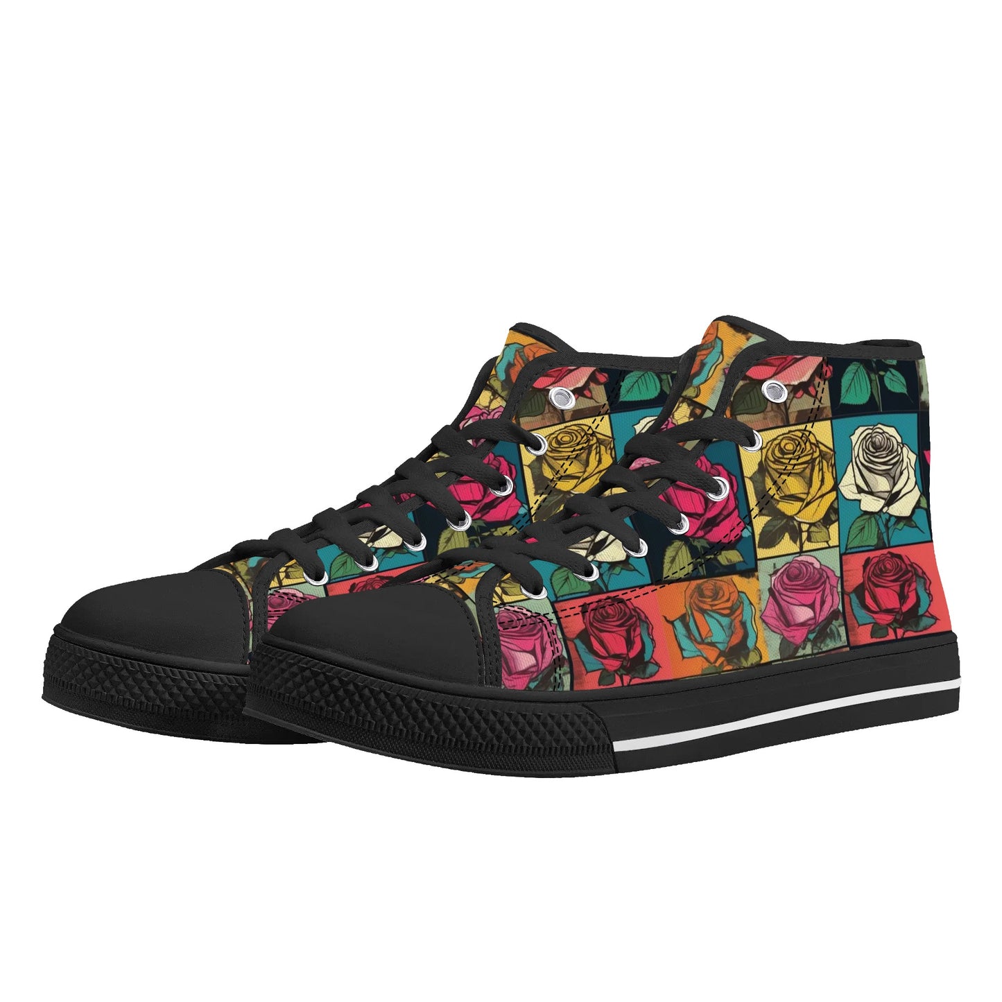 Mens High Top Canvas Shoes - Customized Tongue