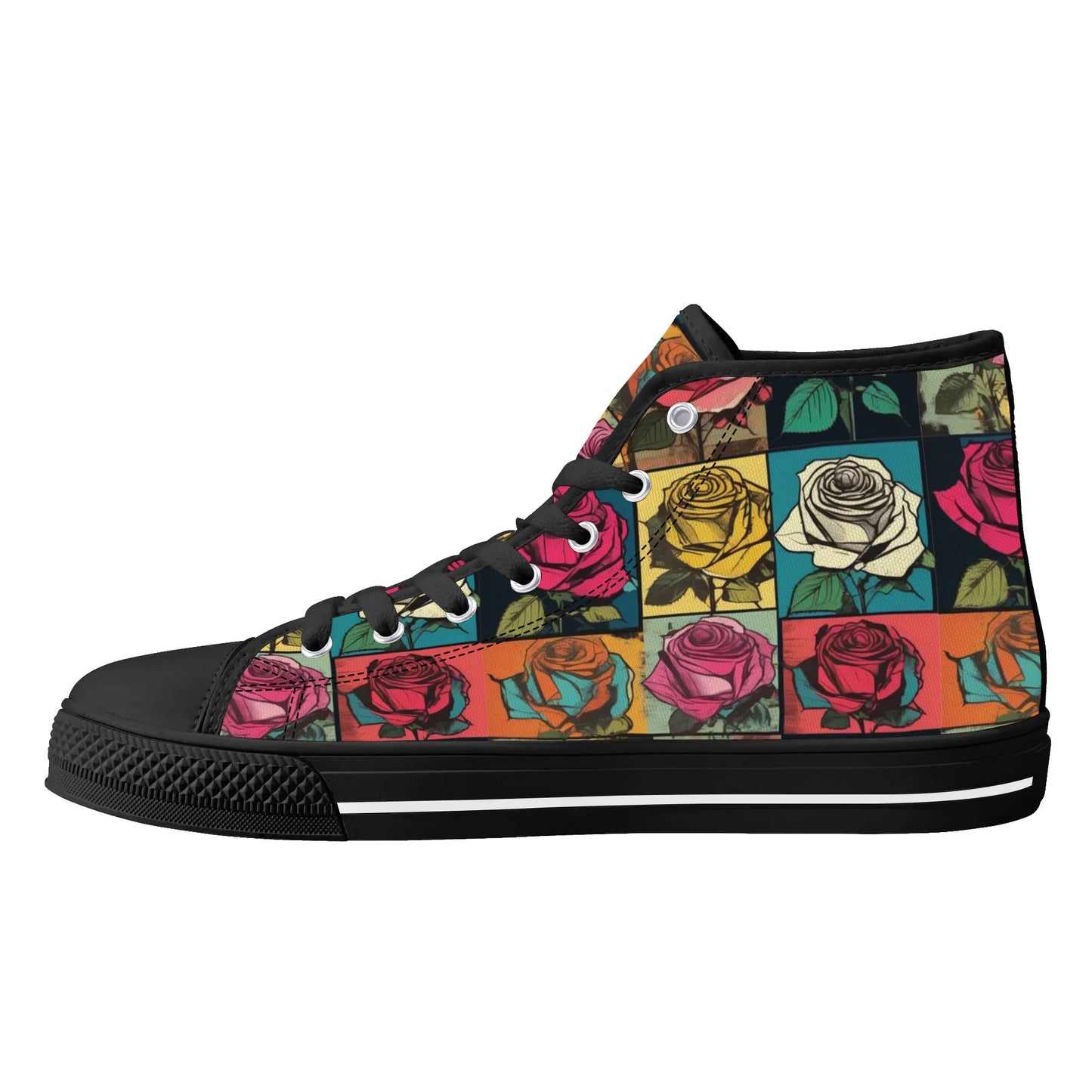 Mens High Top Canvas Shoes - Customized Tongue