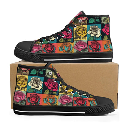 Mens High Top Canvas Shoes - Customized Tongue