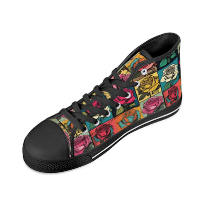 Mens High Top Canvas Shoes - Customized Tongue