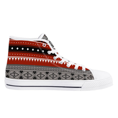 Mens High Top Canvas Shoes - Customized Tongue