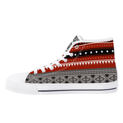 Mens High Top Canvas Shoes - Customized Tongue