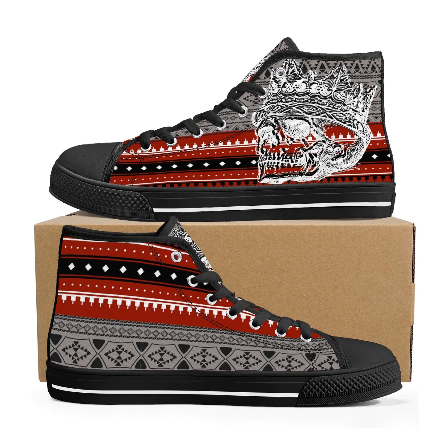 Mens High Top Canvas Shoes - Customized Tongue