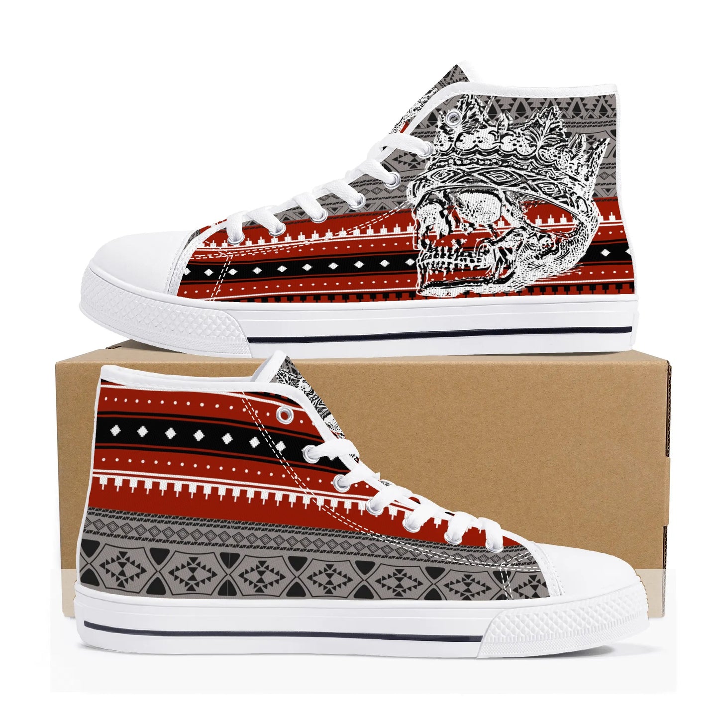 Mens High Top Canvas Shoes - Customized Tongue