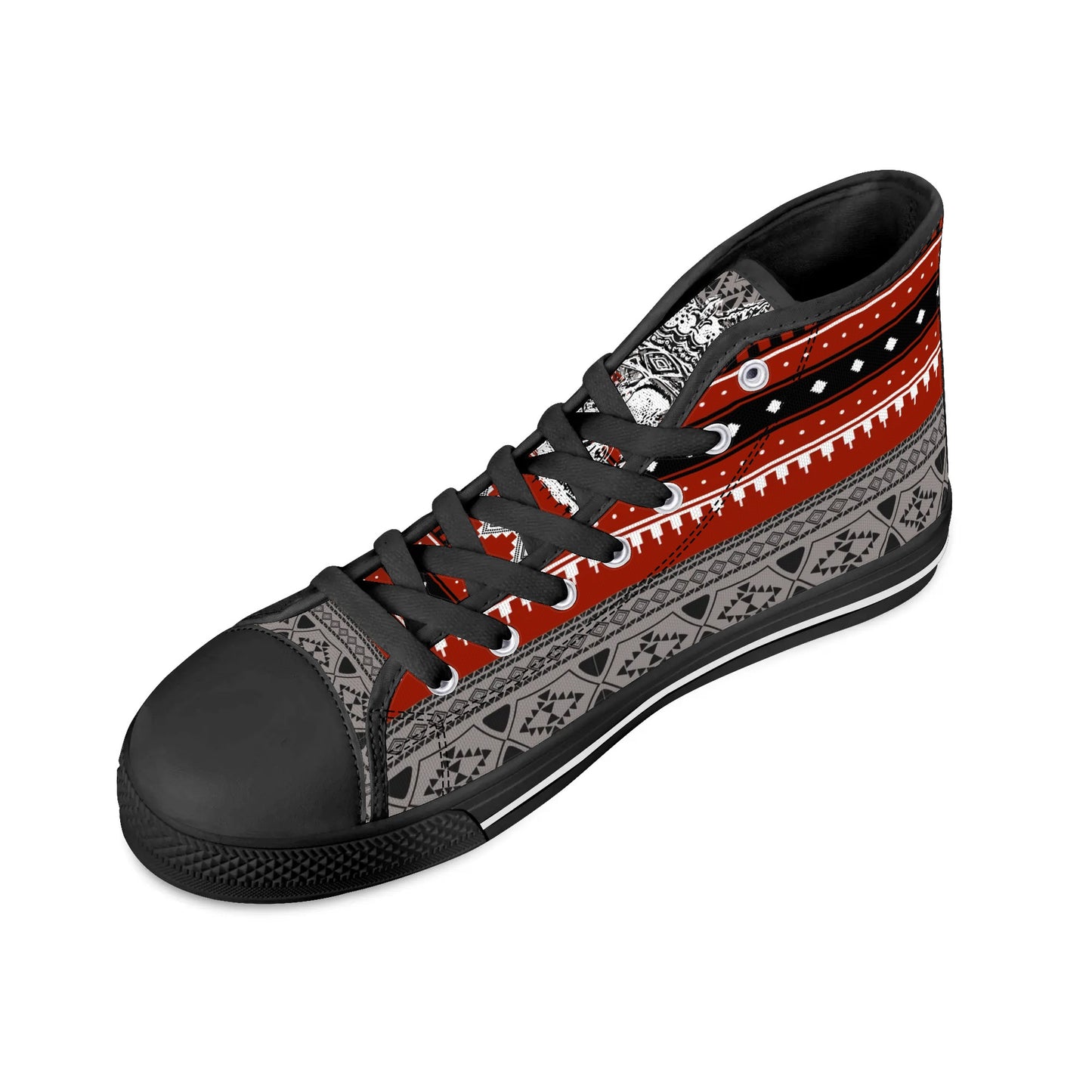 Mens High Top Canvas Shoes - Customized Tongue