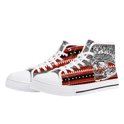 Mens High Top Canvas Shoes - Customized Tongue