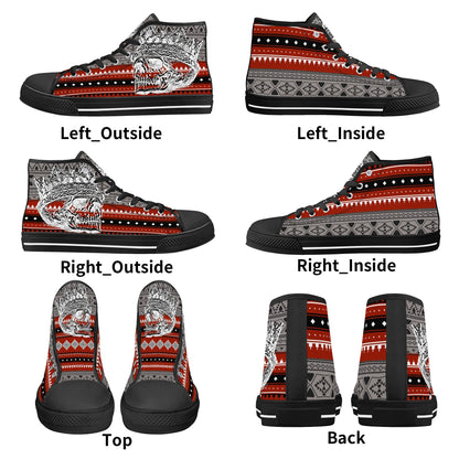 Mens High Top Canvas Shoes - Customized Tongue