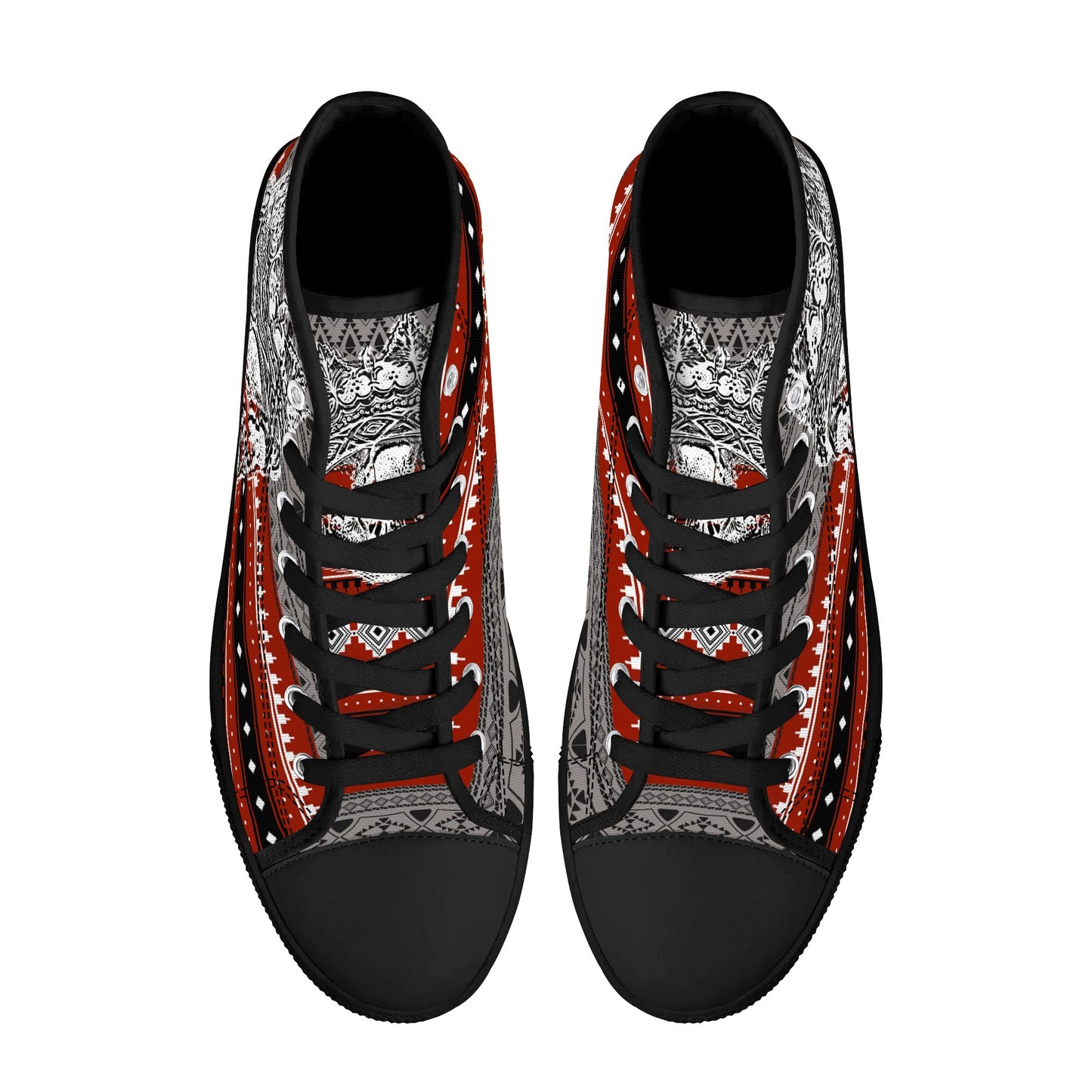 Mens High Top Canvas Shoes - Customized Tongue