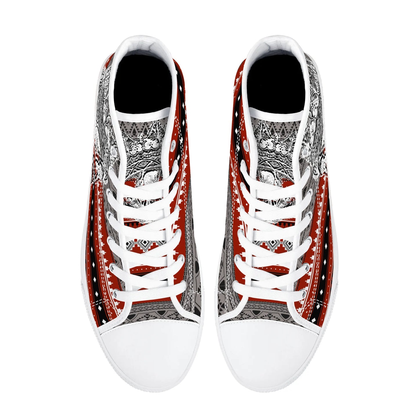 Mens High Top Canvas Shoes - Customized Tongue