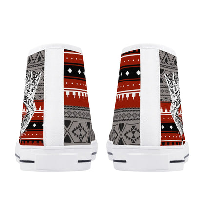 Mens High Top Canvas Shoes - Customized Tongue