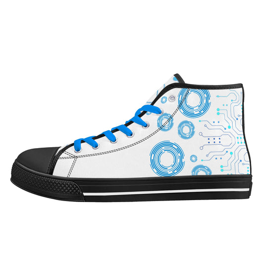 Mens High Top Canvas Shoes - Customized Tongue