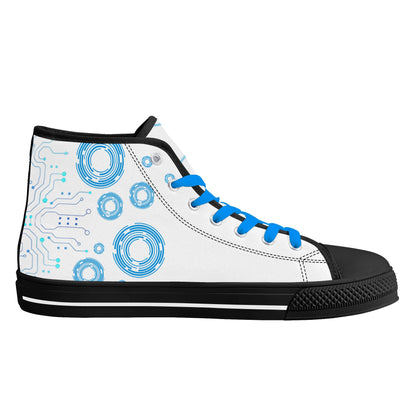 Mens High Top Canvas Shoes - Customized Tongue