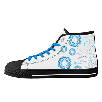 Mens High Top Canvas Shoes - Customized Tongue