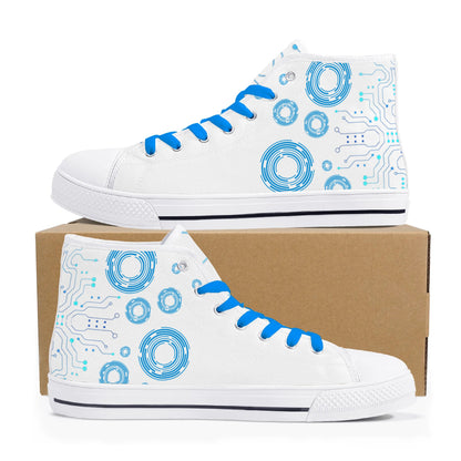 Mens High Top Canvas Shoes - Customized Tongue