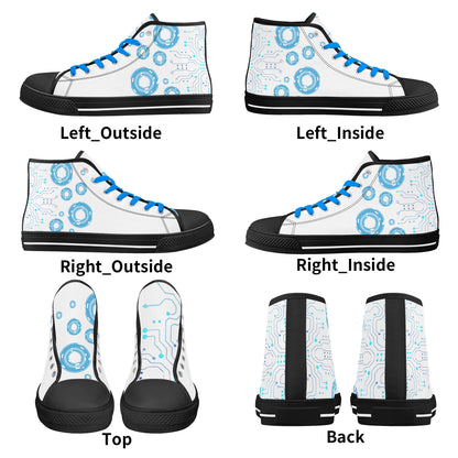 Mens High Top Canvas Shoes - Customized Tongue