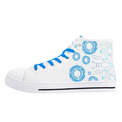 Mens High Top Canvas Shoes - Customized Tongue