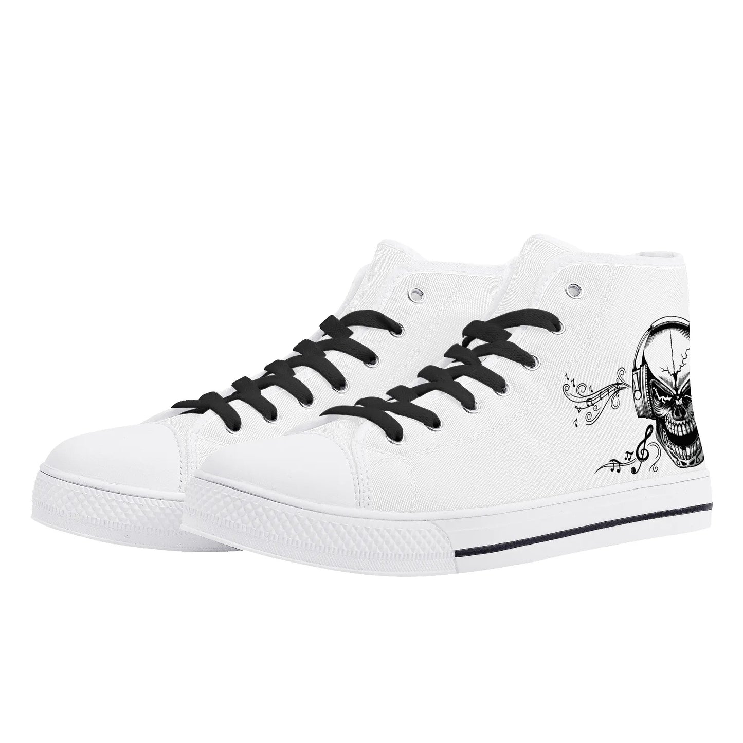 Mens High Top Canvas Shoes - Customized Tongue