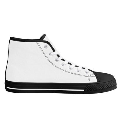 Mens High Top Canvas Shoes - Customized Tongue