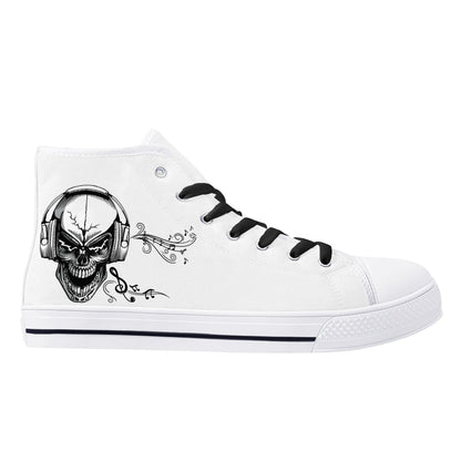 Mens High Top Canvas Shoes - Customized Tongue