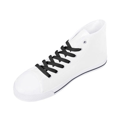 Mens High Top Canvas Shoes - Customized Tongue