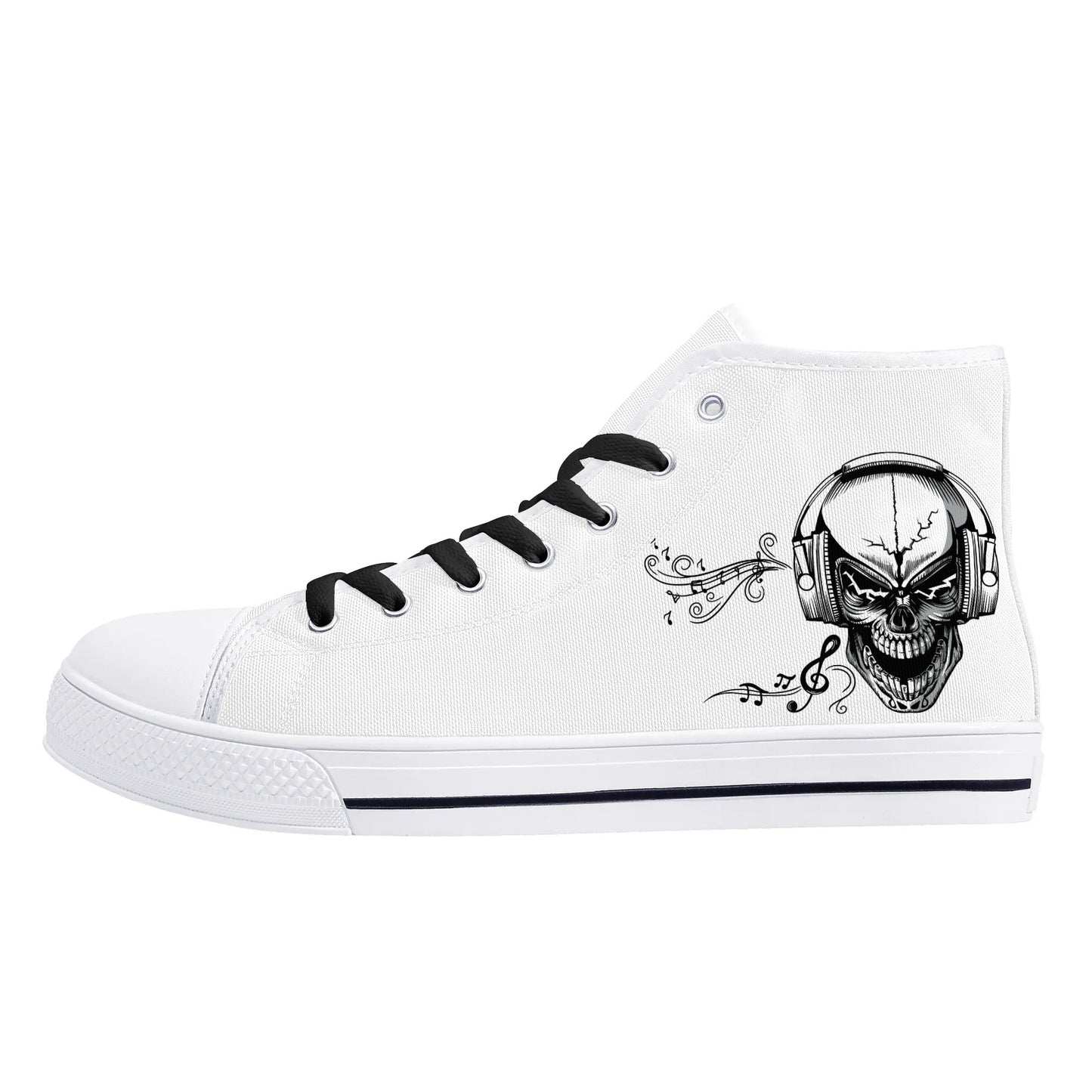 Mens High Top Canvas Shoes - Customized Tongue