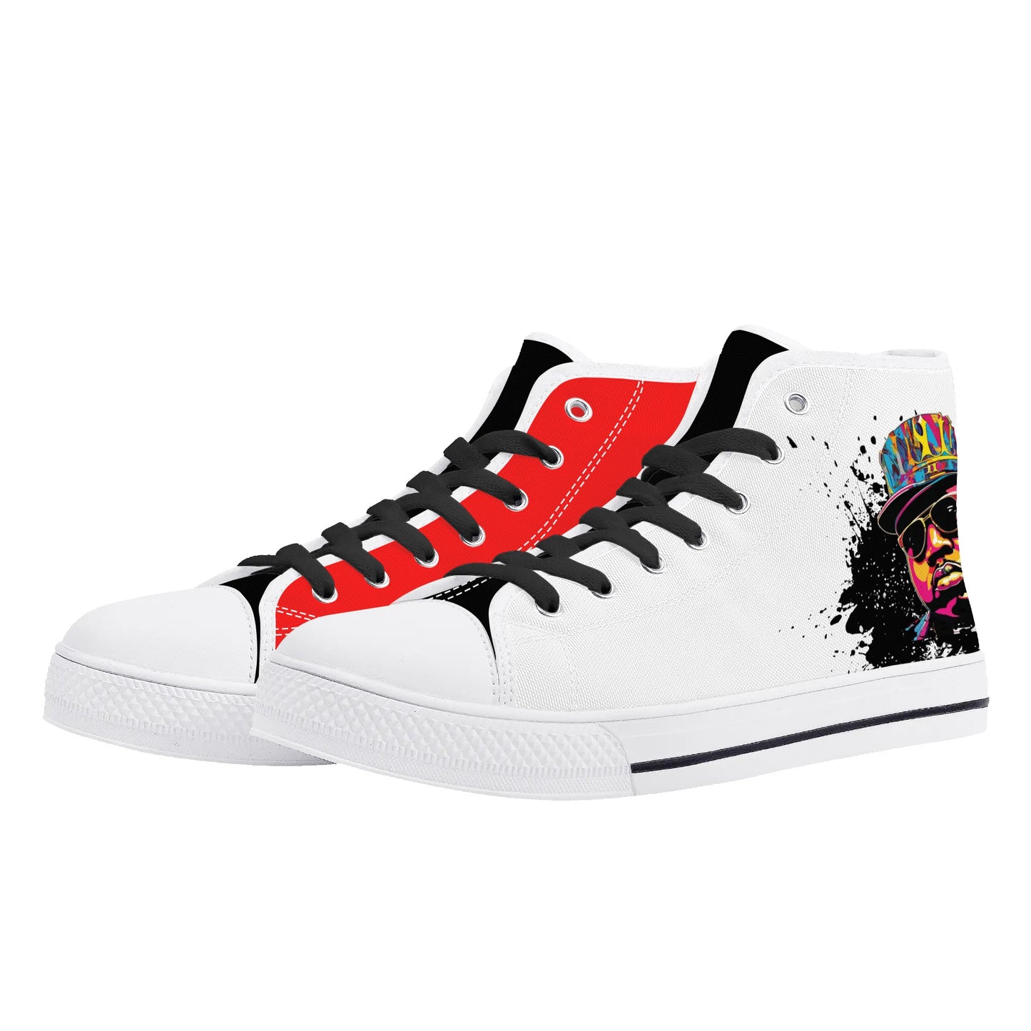 Mens High Top Canvas Shoes - Customized Tongue