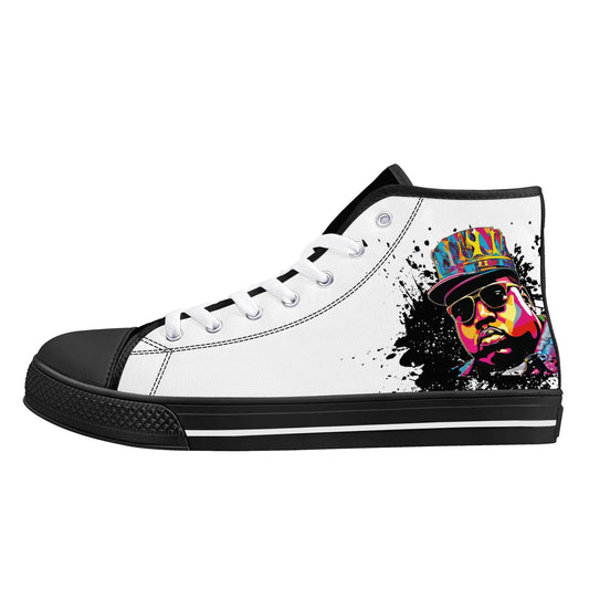 Mens High Top Canvas Shoes - Customized Tongue