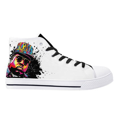 Mens High Top Canvas Shoes - Customized Tongue