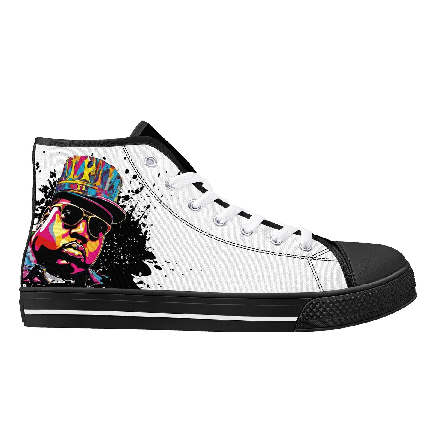 Mens High Top Canvas Shoes - Customized Tongue