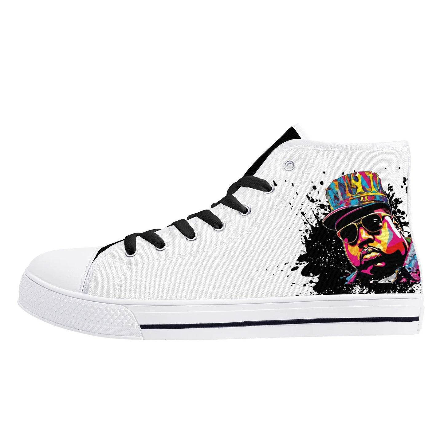 Mens High Top Canvas Shoes - Customized Tongue