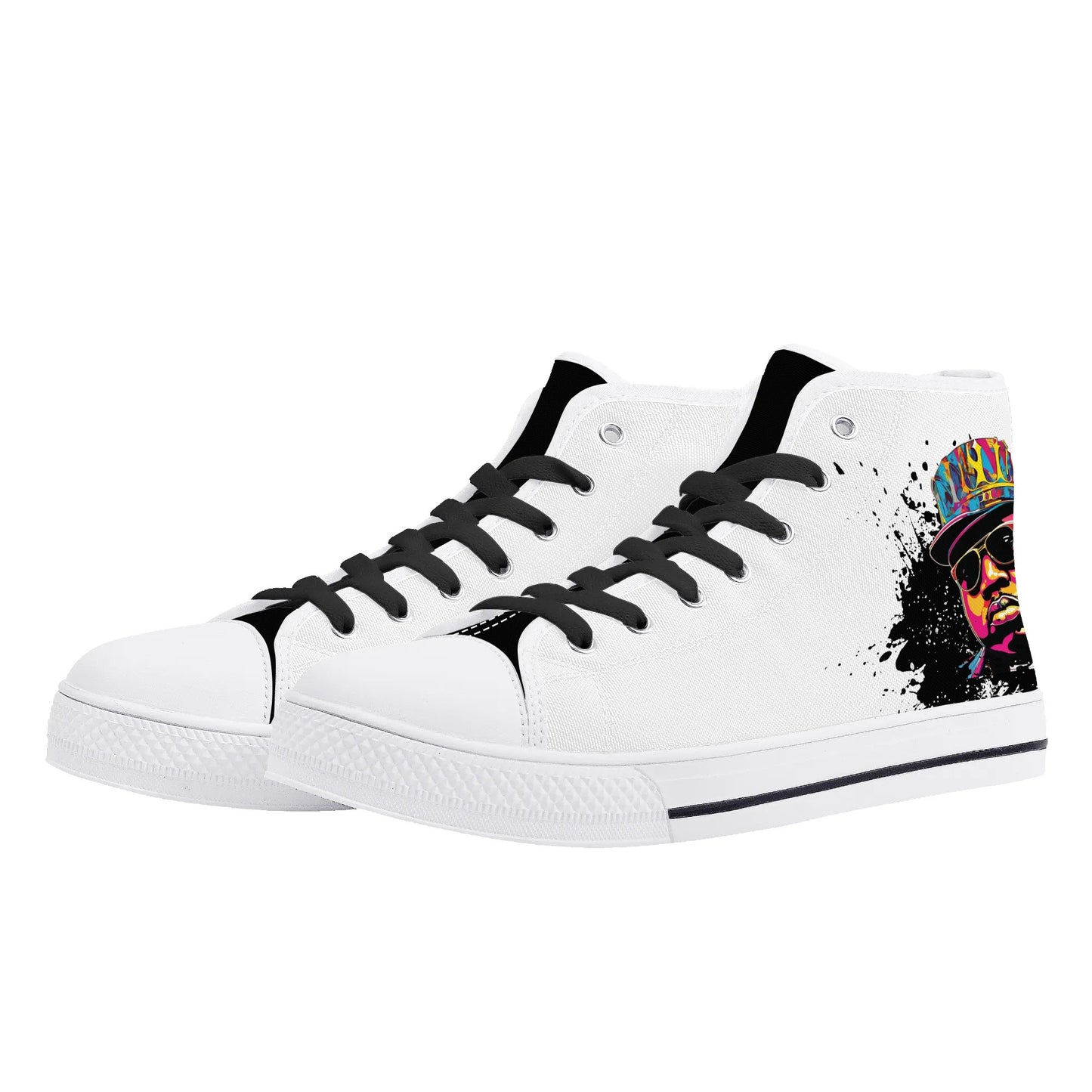 Mens High Top Canvas Shoes - Customized Tongue