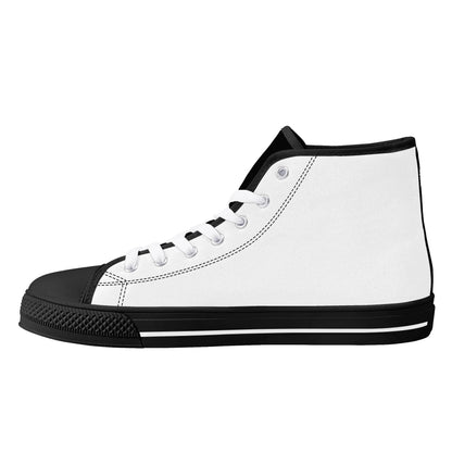 Mens High Top Canvas Shoes - Customized Tongue