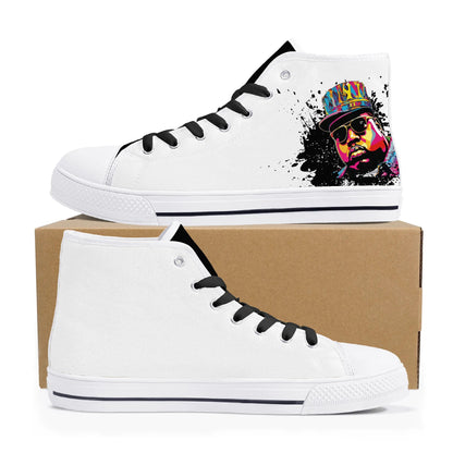 Mens High Top Canvas Shoes - Customized Tongue