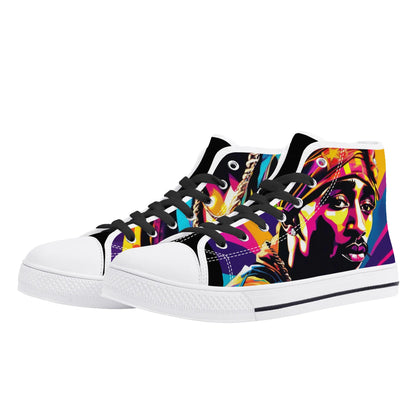 Mens High Top Canvas Shoes - Customized Tongue