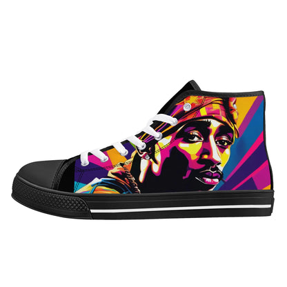 Mens High Top Canvas Shoes - Customized Tongue