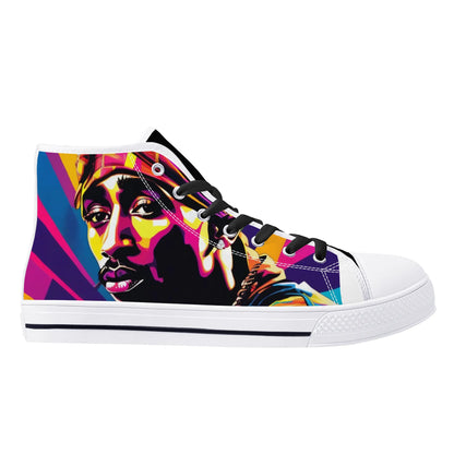 Mens High Top Canvas Shoes - Customized Tongue