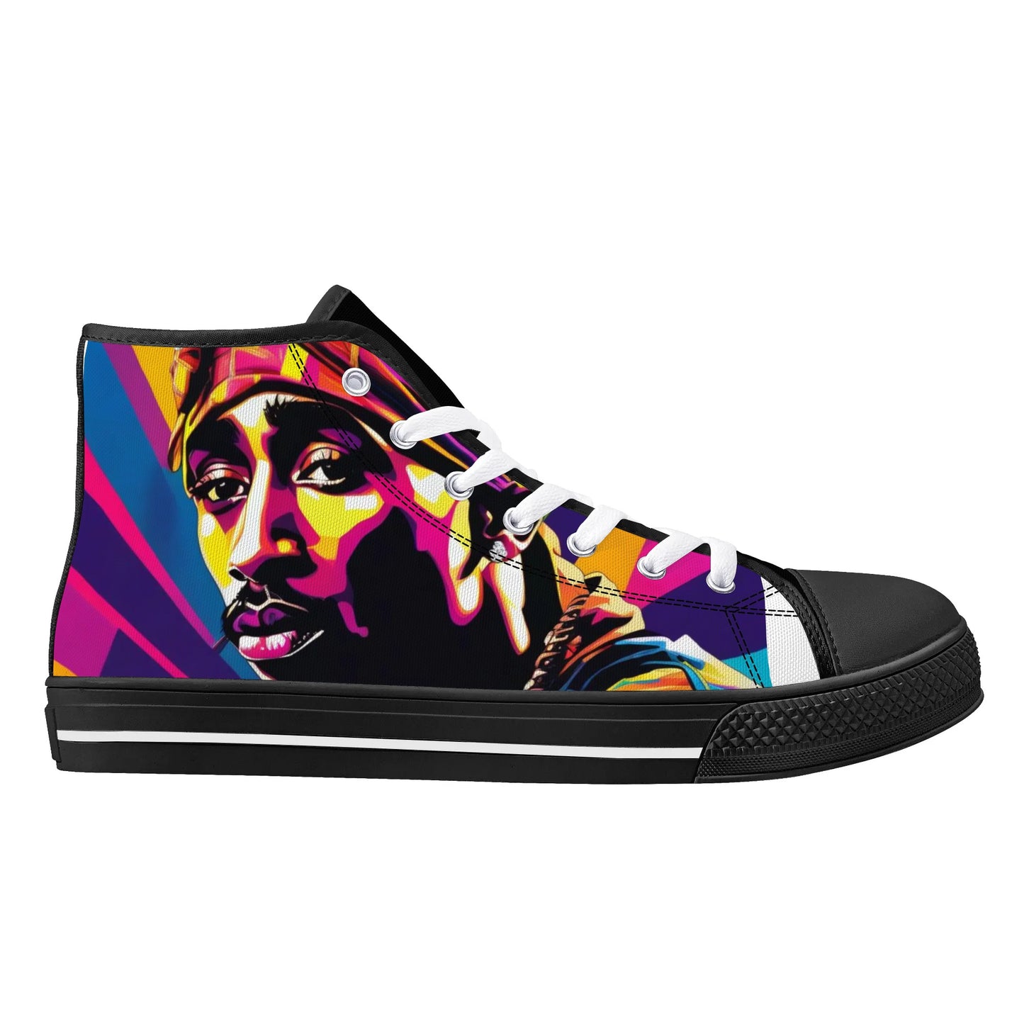 Mens High Top Canvas Shoes - Customized Tongue