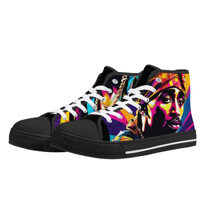 Mens High Top Canvas Shoes - Customized Tongue