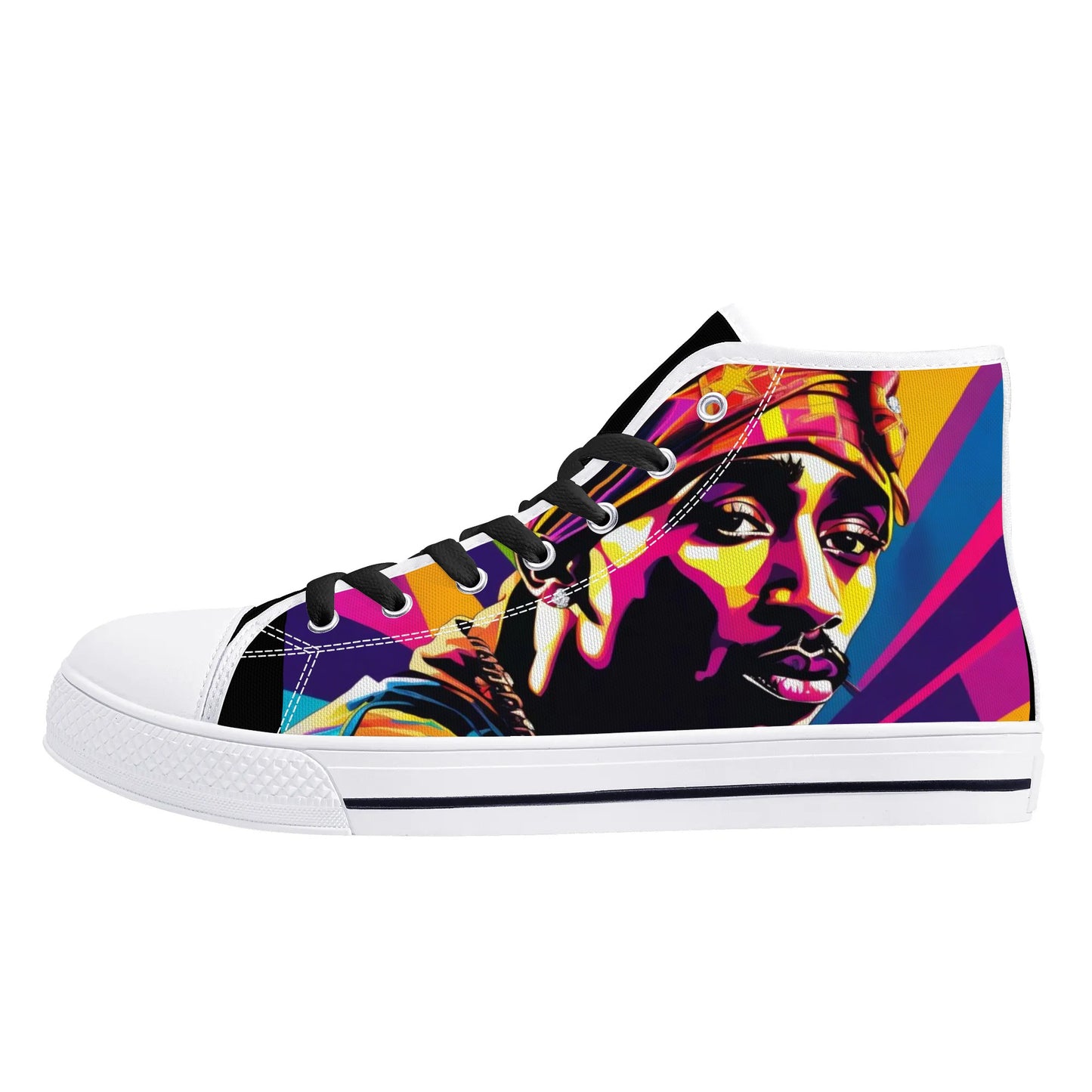 Mens High Top Canvas Shoes - Customized Tongue