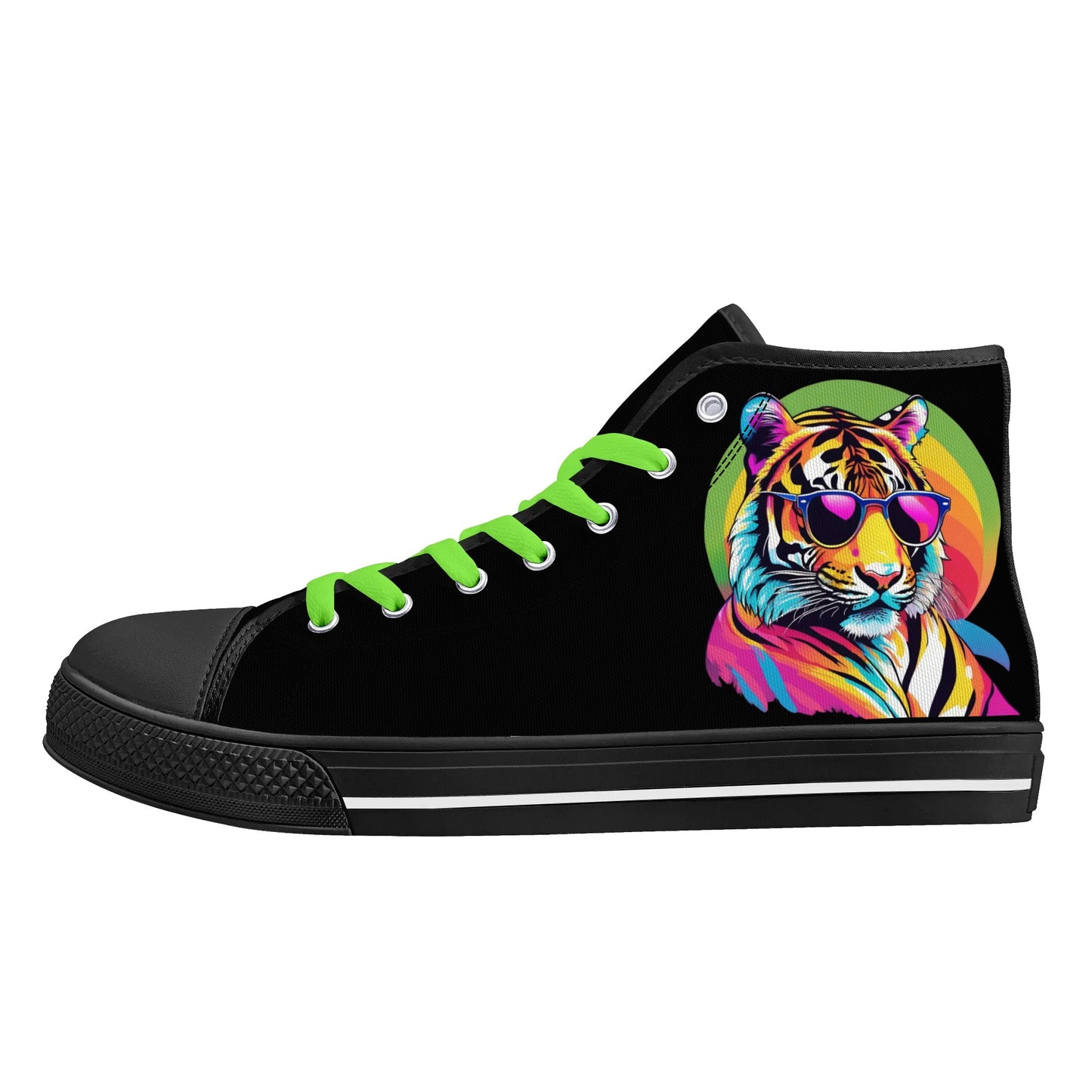 Mens High Top Canvas Shoes - Customized Tongue