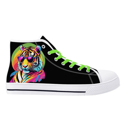 Mens High Top Canvas Shoes - Customized Tongue