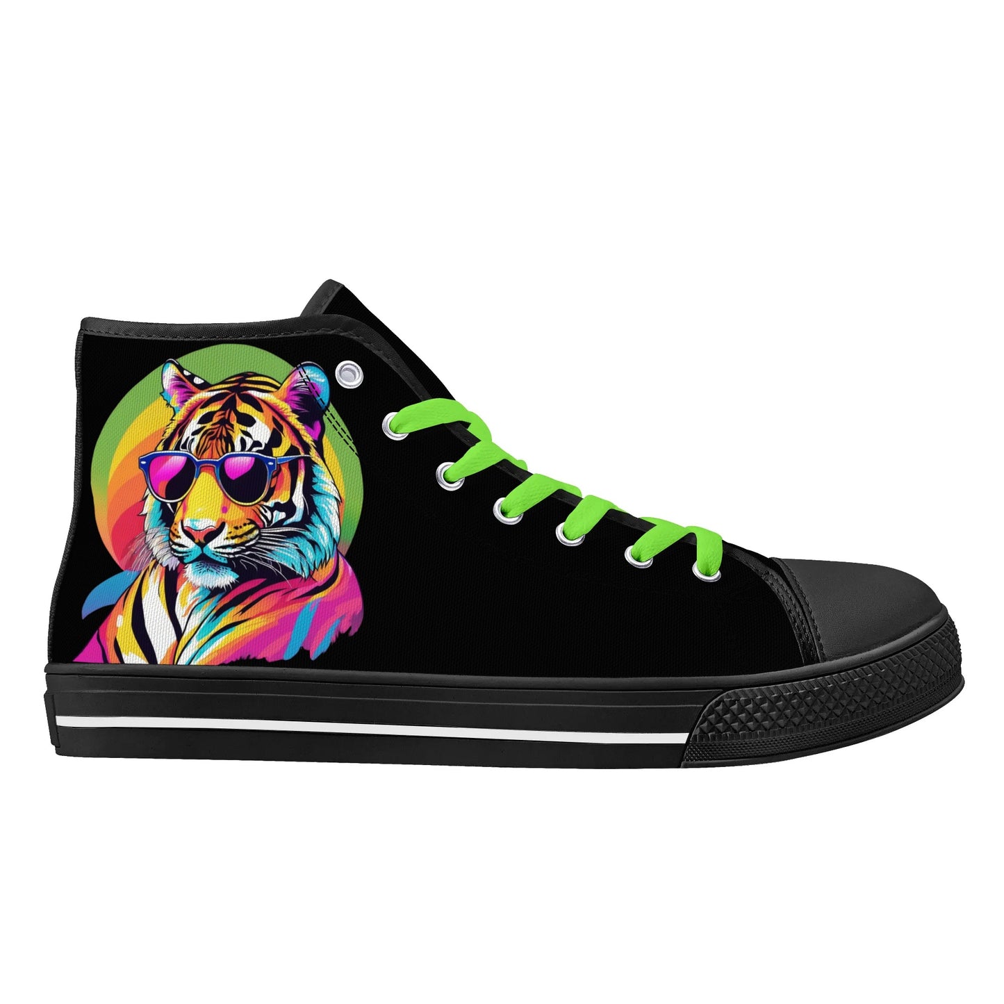 Mens High Top Canvas Shoes - Customized Tongue