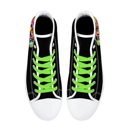 Mens High Top Canvas Shoes - Customized Tongue