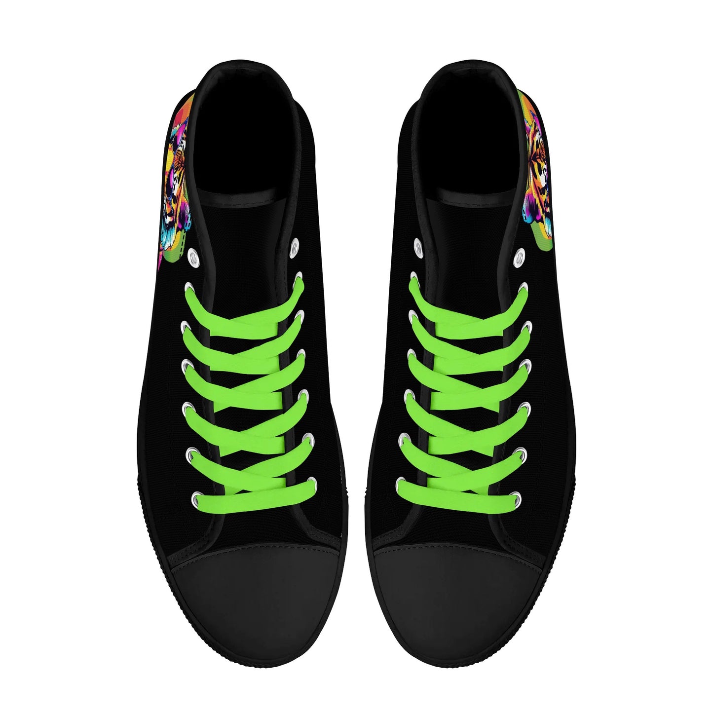 Mens High Top Canvas Shoes - Customized Tongue