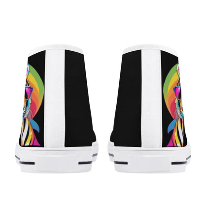 Mens High Top Canvas Shoes - Customized Tongue