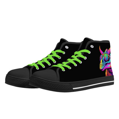 Mens High Top Canvas Shoes - Customized Tongue