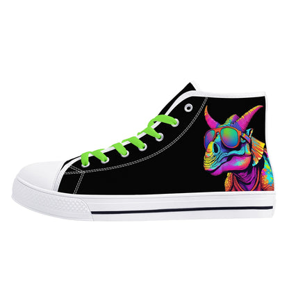 Mens High Top Canvas Shoes - Customized Tongue