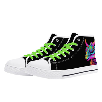 Mens High Top Canvas Shoes - Customized Tongue